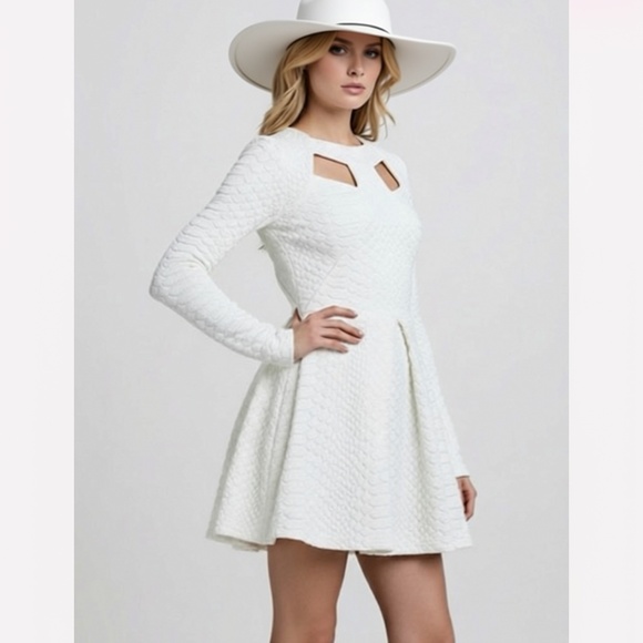 Alexis croc embossed mini dress